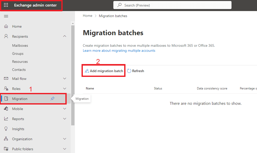 go to migration>add migration batch