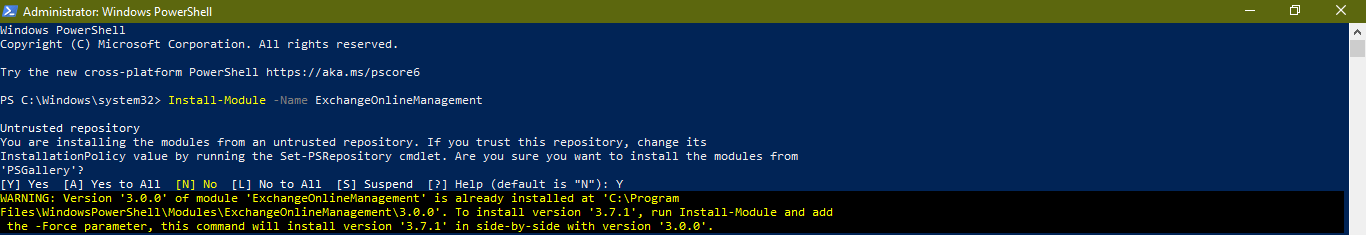 install module