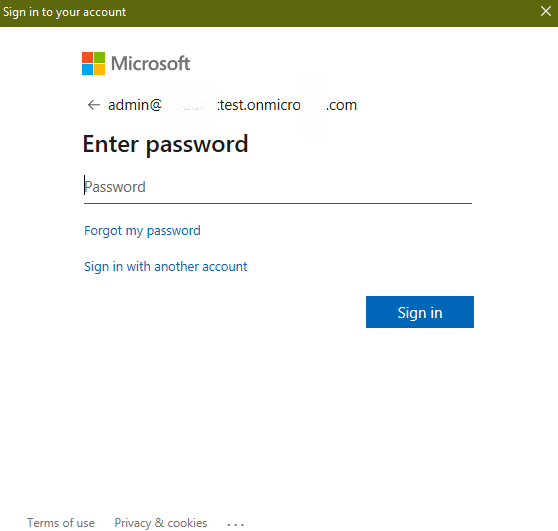 enter admin credentials