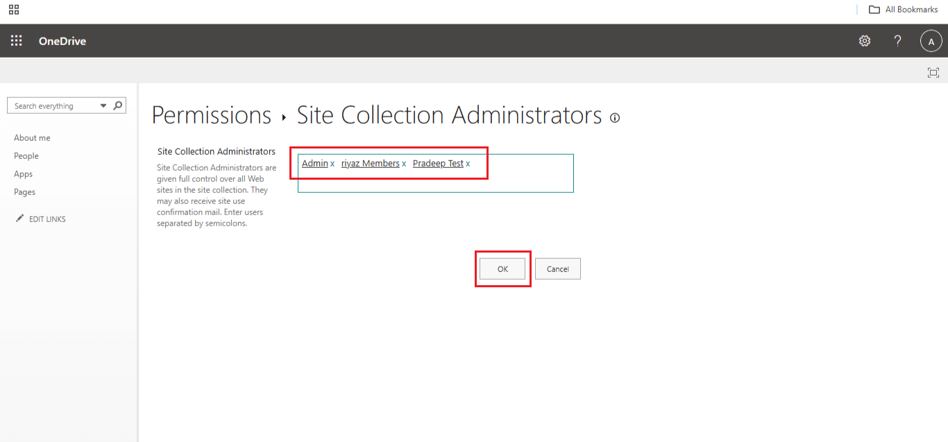 site collection administrators