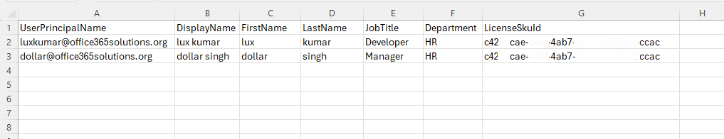 csv file