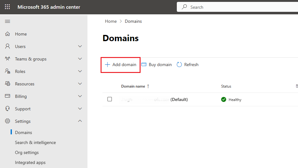 Add Domain