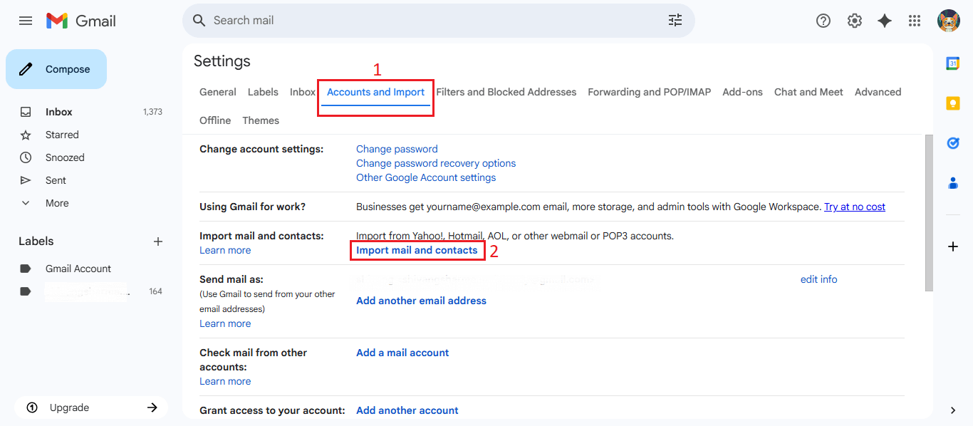 go to settings