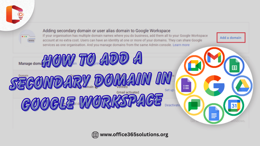 How to add a Secondary Domain in Google Workspace account?
